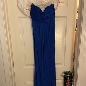 David's Bridal Strapless Gown